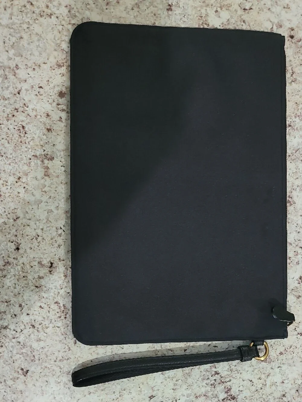 Coach Black Nylon Tablet Case with Gold Logo EUC